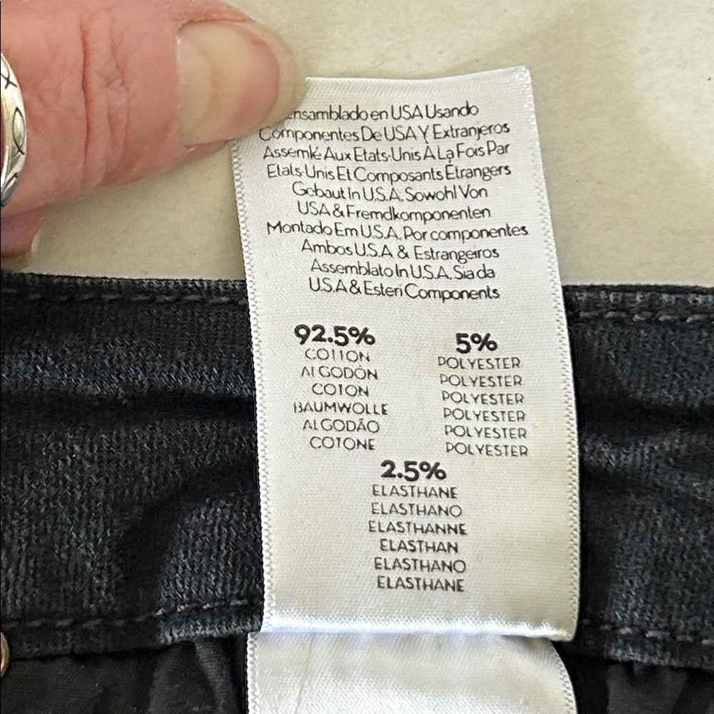 MOTHER THE PIXIE BLACK NOT GUILTY WASH BUTTON FLY SKINNY JEANS SZ 28 - Picture 11 of 13